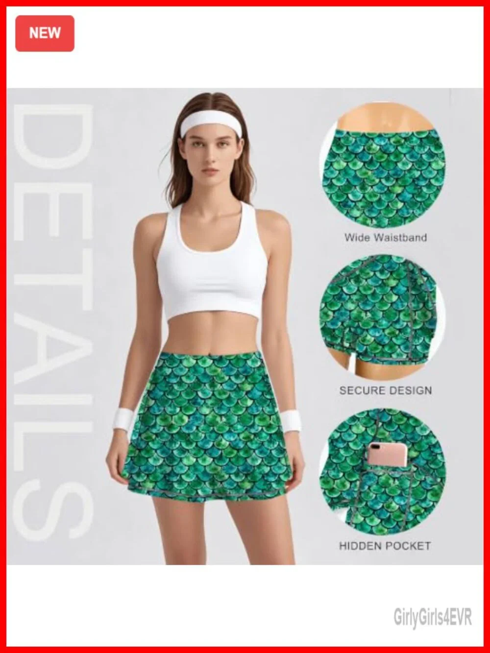 Women's Tennis Golf Skort High Waisted Athletic with Shorts Pockets